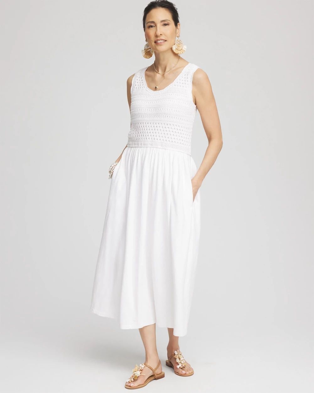 Crochet-Bodice Maxi Dress | Chico's